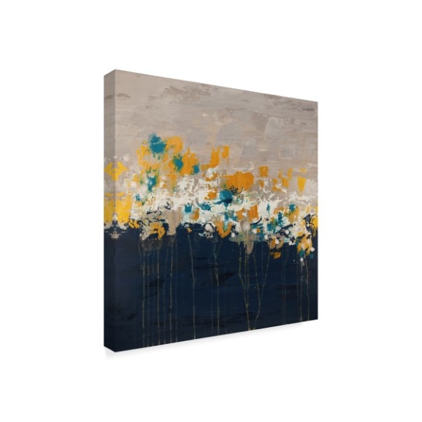 Hilary Winfield 'Lithosphere Black Yellow' Canvas Art,14x14